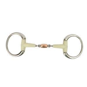 Eggbutt Contour Round Ring Copper Roll Happy Mouth-HORSE: Bits-Ascot Saddlery