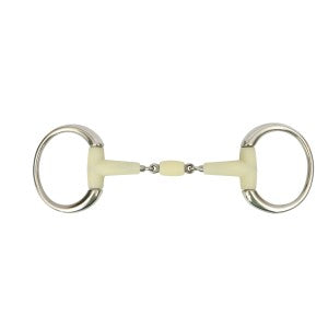 Eggbutt Contour Round Ring Double Jointed Happy Mouth-HORSE: Bits-Ascot Saddlery