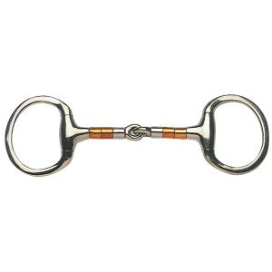 Eggbutt Snaffle Copper & Ss Rollers Stainless Steel-HORSE: Bits-Ascot Saddlery