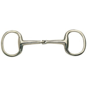 Eggbutt Snaffle Hinged Mouth Stainless Steel-HORSE: Bits-Ascot Saddlery