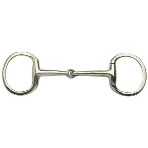 Eggbutt Snaffle Thin Jointed Mouth Stainless Steel-HORSE: Bits-Ascot Saddlery