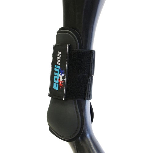 Equiguard Open Front Boots Black-HORSE: Horse Boots-Ascot Saddlery