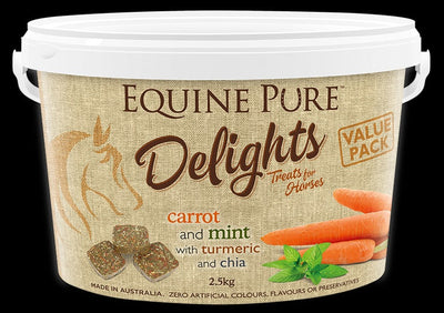 Equine Pure Delights Treat Carrot Mint Turmeric Chia-STABLE: Horse Treats & Toys-Ascot Saddlery