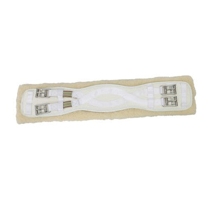 Equiprene Wool Lined Dressage Girth Elastic White-HORSE: Girths-Ascot Saddlery