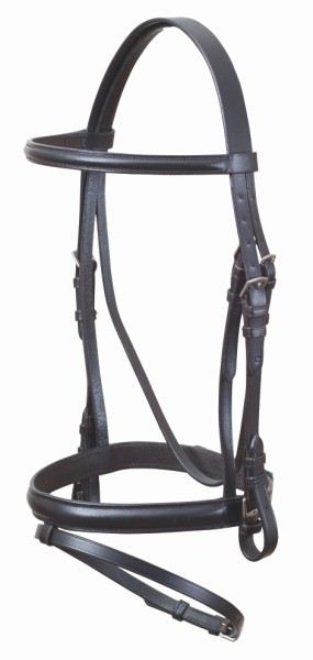 Eurohunter Bridle Hanoverian Leather Brown-HORSE: Bridles-Ascot Saddlery