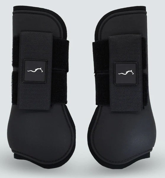 Eurohunter Horse Boots Tendon Black-HORSE: Horse Boots-Ascot Saddlery