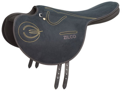 Exercise Saddle Zilco Suede Black-HORSE: Racing & PVC-Ascot Saddlery