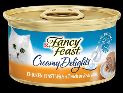 Fancy Feast Creamy Delights Chicken Pate 85gm-Cat Food & Treats-Ascot Saddlery