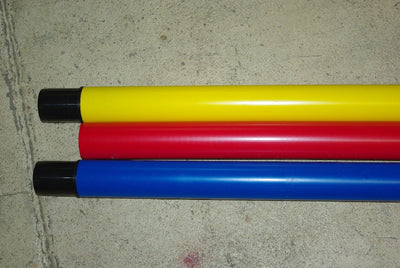 Ferrari Plastic Jump Poles Red & Yellow & Blue-STABLE: Jumps & Markers-Ascot Saddlery