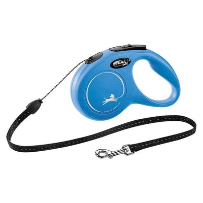 Flexi Retractable Classic Cord 5mt Blue-Dog Collars & Leads-Ascot Saddlery