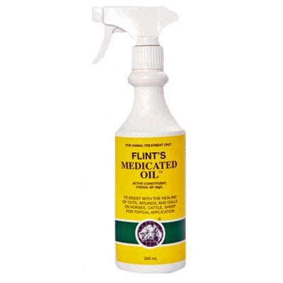 Flints Medicated Oil Iah 500ml-STABLE: First Aid & Dressings-Ascot Saddlery