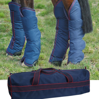 Float Boots Long Eurohunter Navy & Red-HORSE: Horse Boots-Ascot Saddlery