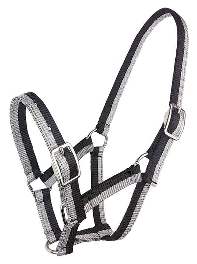 Foal Headstall Sparkle Black & Silver-HORSE: Headstalls-Ascot Saddlery