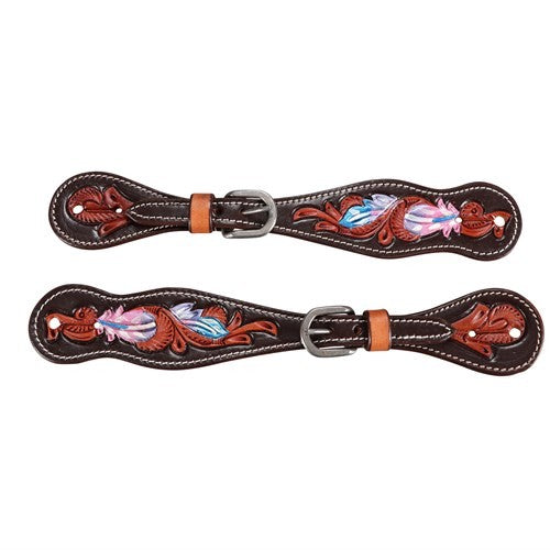 Fort Worth Pink Apache Spur Straps-HORSE: Stock & Western-Ascot Saddlery