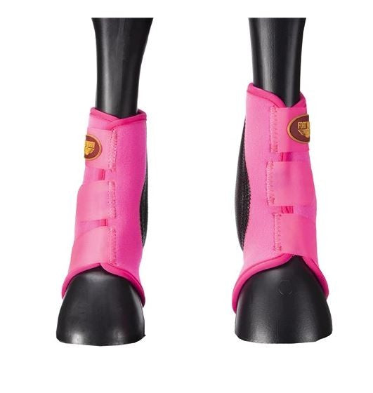 Fort Worth Skid Boots Standard Pink-HORSE: Horse Boots-Ascot Saddlery
