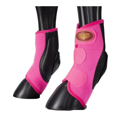 Fort Worth Skid Boots Standard Pink-HORSE: Horse Boots-Ascot Saddlery