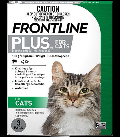 Frontline Plus Cat 3 Pack-Cat Potions & Lotions-Ascot Saddlery