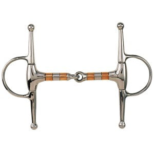 Full Cheek Eggbutt Copper & Ss Rollers Stainless Steel-HORSE: Bits-Ascot Saddlery