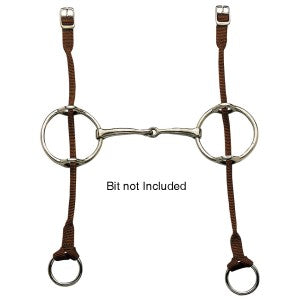 Gag Cheek Straps Webbing Black-HORSE: Bits-Ascot Saddlery