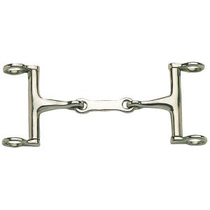 Gag Snaffle Barrel Cheeks French Mouth Stainless Steel 12.5cm 5.0" By Order-HORSE: Bits-Ascot Saddlery