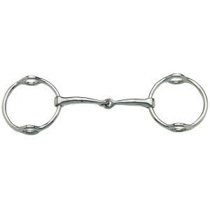 Gag Snaffle Ring Jointed Mouth Stainless Steel-HORSE: Bits-Ascot Saddlery