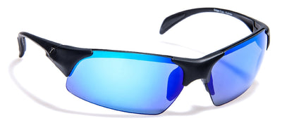 Gidgee Cleancut Sunglasses Matt Black Frame & Blue Revo Lens-RIDER: Glasses & Goggles-Ascot Saddlery