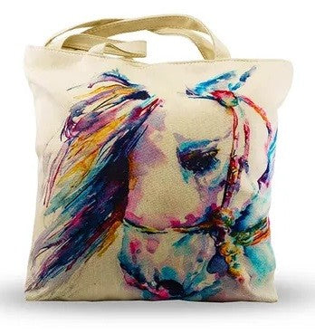 Gift Tote Bag Rainbow Horse Head-RIDER: Giftware-Ascot Saddlery
