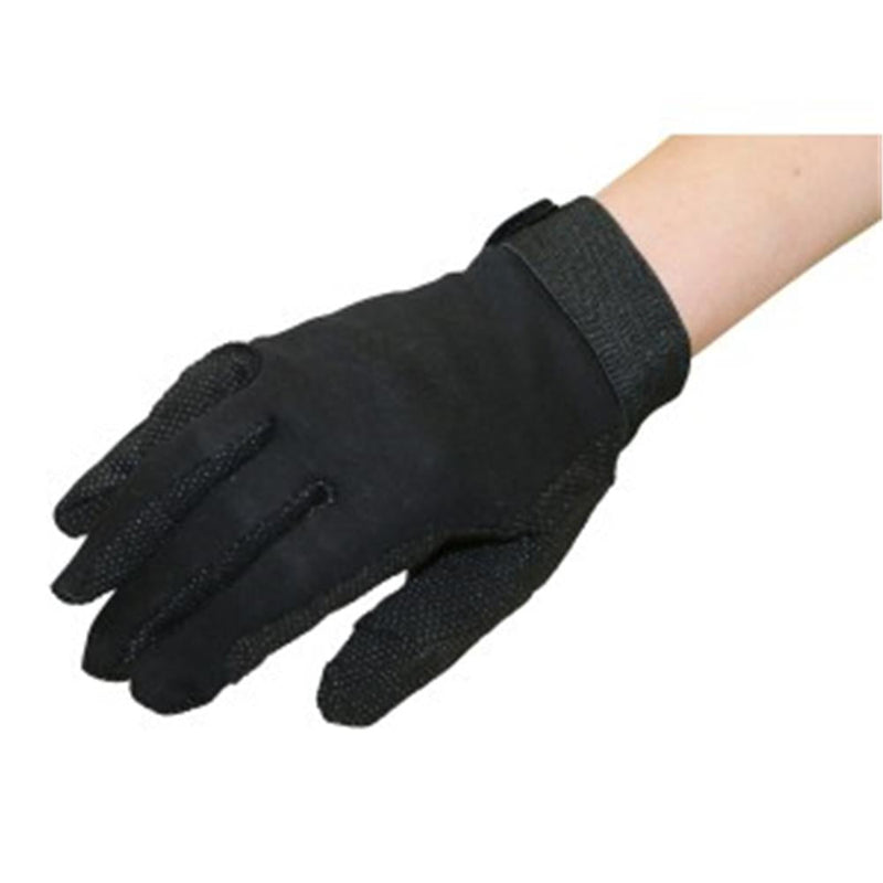 Gloves Pimple Cotton Showmaster Black-RIDER: Gloves-Ascot Saddlery