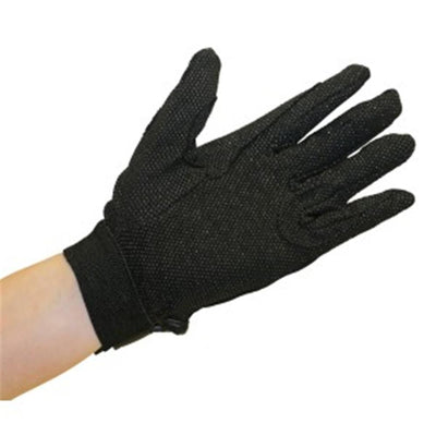 Gloves Pimple Cotton Showmaster Black-RIDER: Gloves-Ascot Saddlery