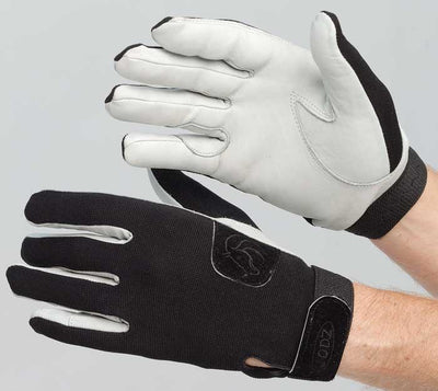 Gloves Tacky Black & Grey-RIDER: Gloves-Ascot Saddlery