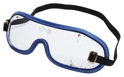 Goggles Zilco Clear Royal Blue Trim-RIDER: Glasses & Goggles-Ascot Saddlery
