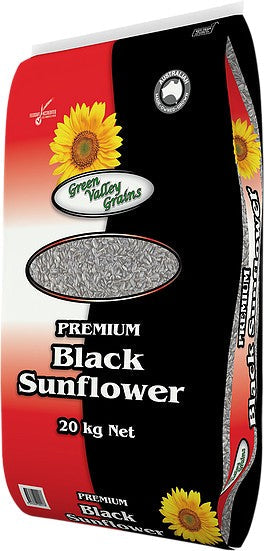 Green Valley Grains Black Sunflower 20kg-Bird Food & Treats-Ascot Saddlery