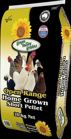 Green Valley Poultry Open Range Home Grown Short Pellet 20kg-Poultry-Ascot Saddlery
