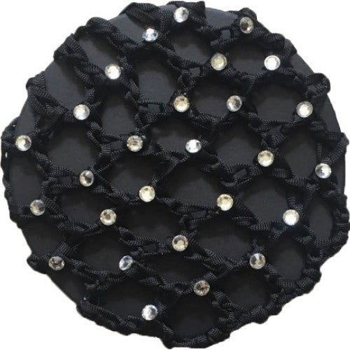 Hair Net Huntington Diamonte Black-RIDER: Stocks & Hair Accessories-Ascot Saddlery