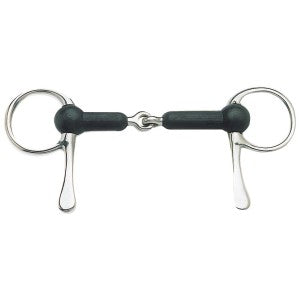 Half Spoon Snaffle Rubber Jointed Mouth Stainless Steel 12.5cm 5.0" By Order-HORSE: Bits-Ascot Saddlery