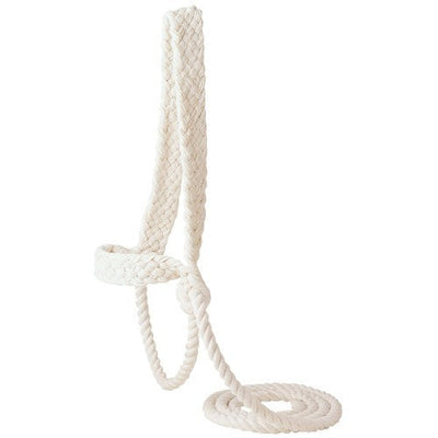 Halter Cotton Rope White Large-HORSE: Headstalls-Ascot Saddlery