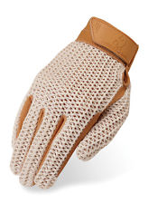 Heritage Crochet Glove Natural-RIDER: Gloves-Ascot Saddlery