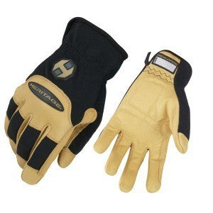 Heritage Stable Glove Black & Tan-RIDER: Gloves-Ascot Saddlery