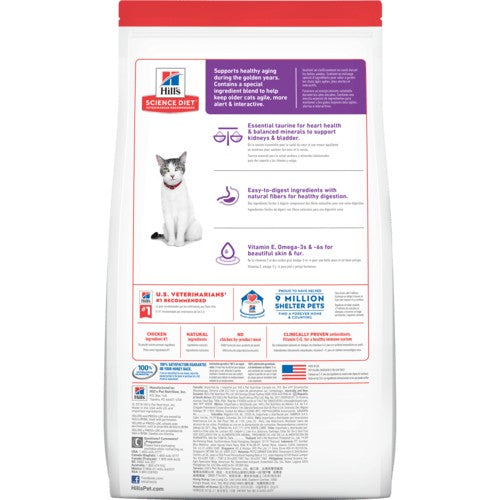 Hills Cat Adult 11+ 3.1kg-Cat Food & Treats-Ascot Saddlery