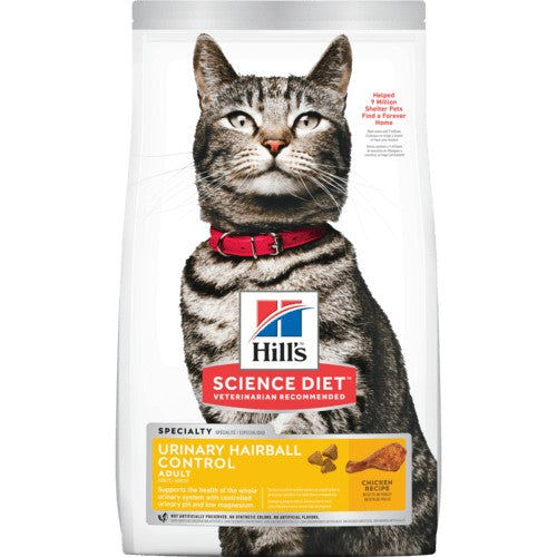 Hills Cat Adult Urinary & Hairball Control 3.1kg-Cat Food & Treats-Ascot Saddlery