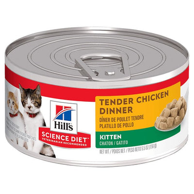 Hills Cat Wet Can Kitten Tender Chicken Dinner 156gm-Cat Food & Treats-Ascot Saddlery