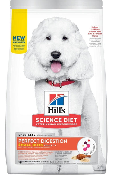 Hills Dog Adult Perfect Digestion 7+ Small Bites 5.44kg-Dog Food-Ascot Saddlery