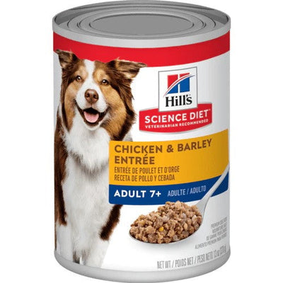 Hills Dog Wet Can Adult 7+ Chicken & Barley 363gm-Dog Food-Ascot Saddlery
