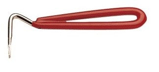 Hoof Pick Vinyl Coated Red-STABLE: Grooming-Ascot Saddlery