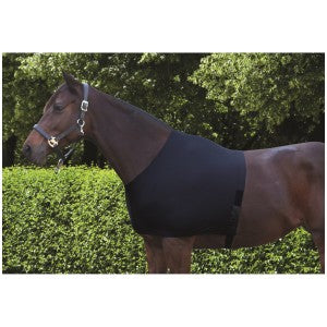 Horsemaster Shoulder Guard Lycra Black-RUGS: Rug Accessories-Ascot Saddlery