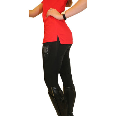 Huntington Emma Lycra Stretch Breeches Black Ladies-CLOTHING: Jodhpurs & Breeches Ladies-Ascot Saddlery