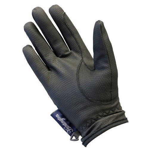 Huntington Synthetic Show Gloves Black-RIDER: Gloves-Ascot Saddlery