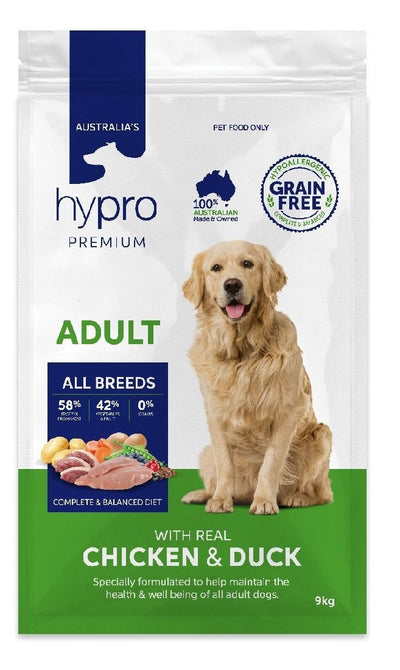 Hypro Premium Adult Chicken & Duck 9kg-Dog Food-Ascot Saddlery