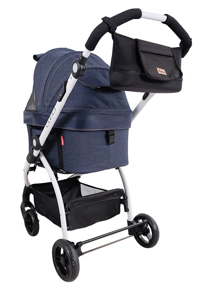 Ibiyaya Cleo Multifunction Pet Stroller & Car Seat Travel System Blue Jeans-Dog Kennels Carriers & Pens-Ascot Saddlery