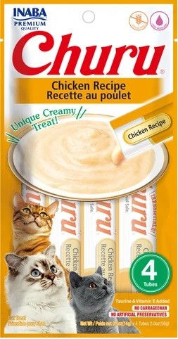 Inaba Cat Churu Tube Chicken Recipe-Cat Food & Treats-Ascot Saddlery